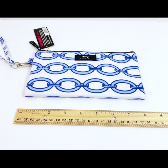 Scout Bags Kate Wristlet Blue Mary Chain Link 8” x 4” - Picture 2 of 9
